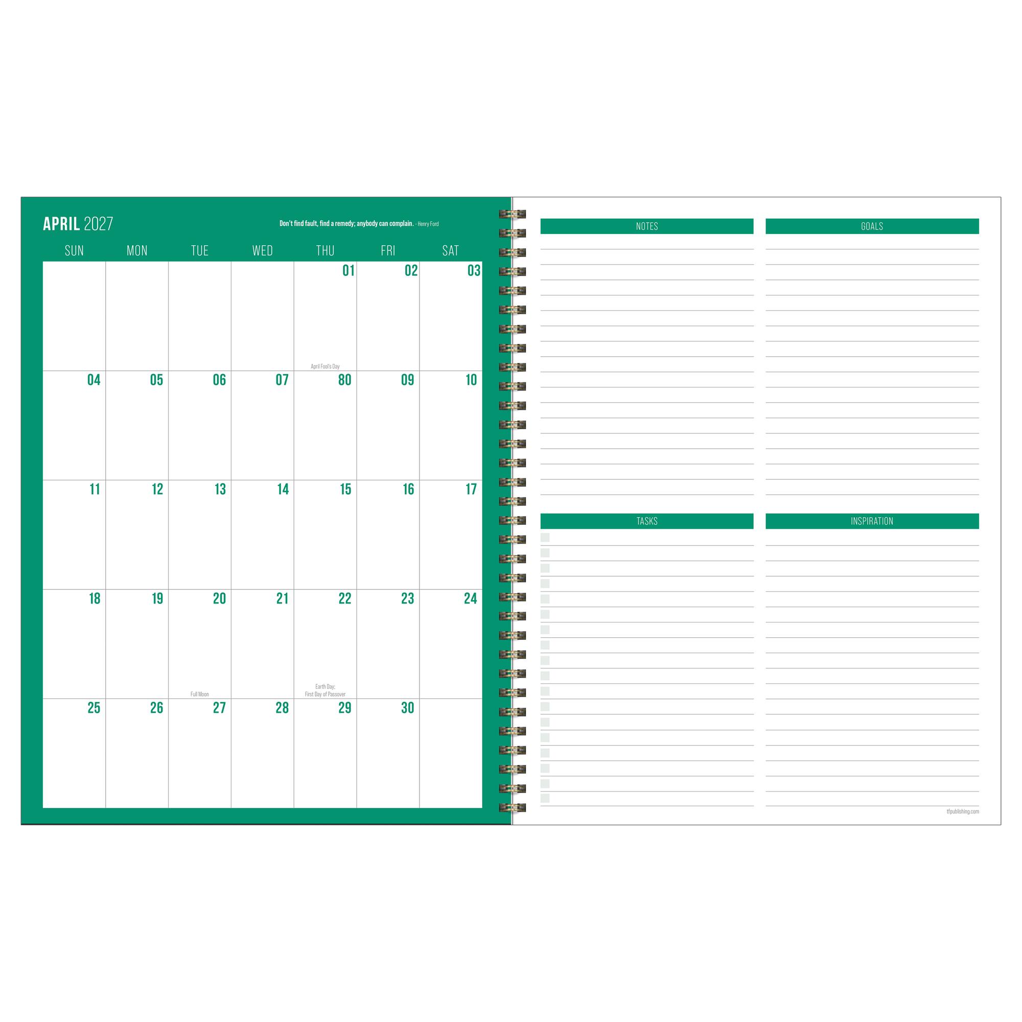 TF Publishing Large Statement Stripe Weekly Monthly Planner